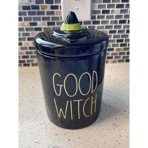 Rae dunn new Halloween hood witch jar